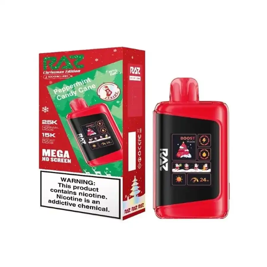 Raz Christmas Edition Peppermint Candy Cane - Smoke Shop Aventura Vape Shop